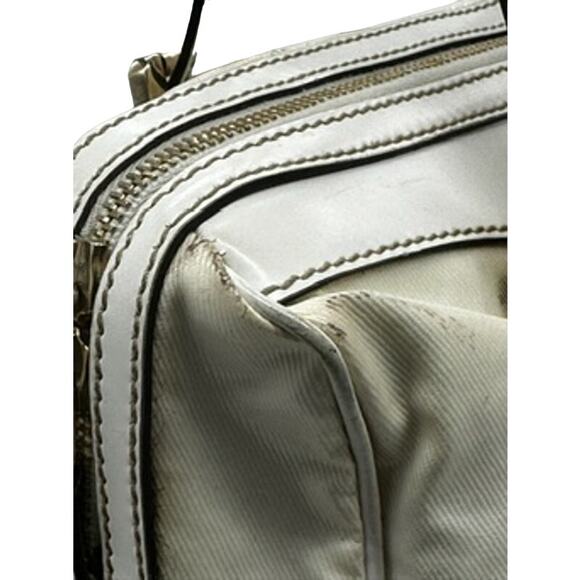 Gucci Web Britt Dialux Cream Leather Boston Bag*GG LOGO*Red Green Stripes! - Picture 10 of 16